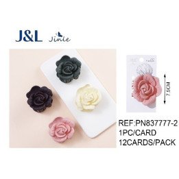 PINZA DE PELO FLOR 7.5CM 12/U PN837777-2