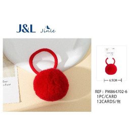 COLETERO POMPON 6.5CM ROJO 12/U PM864702-6