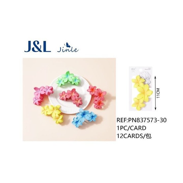 PINZA DE PELO FLOR 11CM 12/U PN837573-30