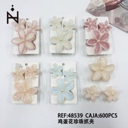 PINZA DE PELO FLOR 3PZ 12/U 48539