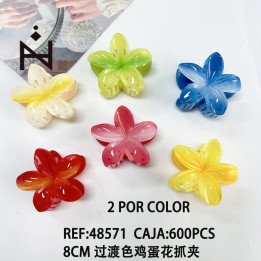 PINZA DE PELO FLOR 12/U 48571