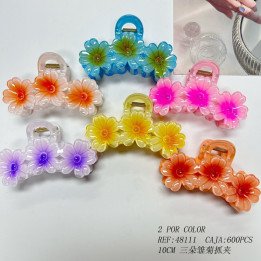 PINZA DE PELO FLOR 12/U 48111