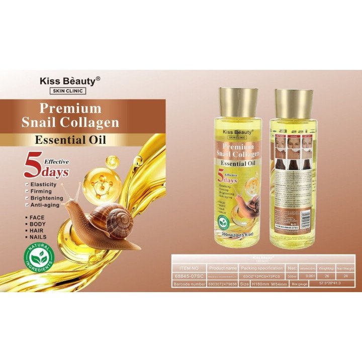ACEITE ESSENCIAL SNAIL COLLAGEN 300ML K.B