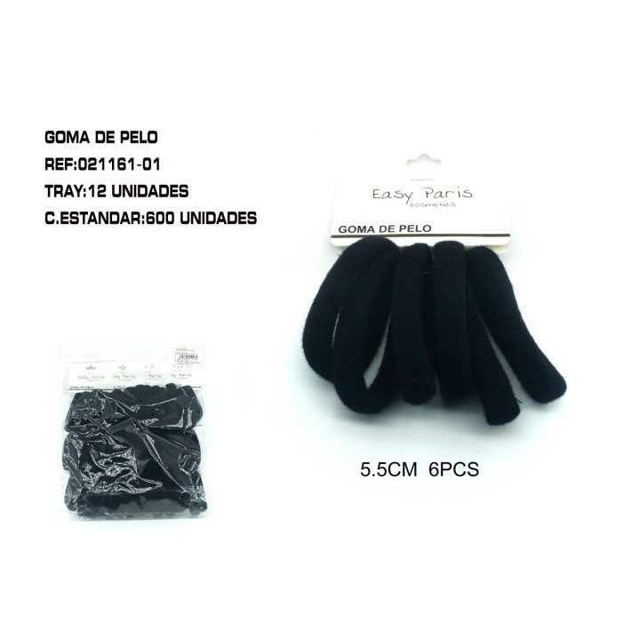 GOMA DE PELO 5.5CM 12/U