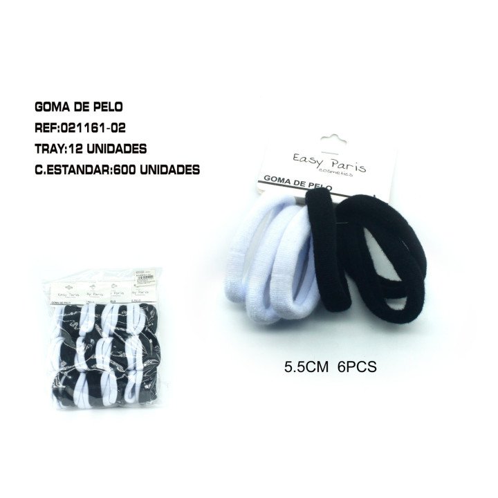 GOMA DE PELO 5.5CM 12/U