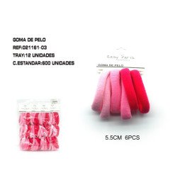 GOMA DE PELO 5.5CM 12/U