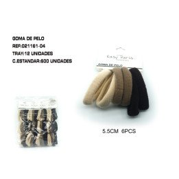 GOMA DE PELO 5.5CM 12/U