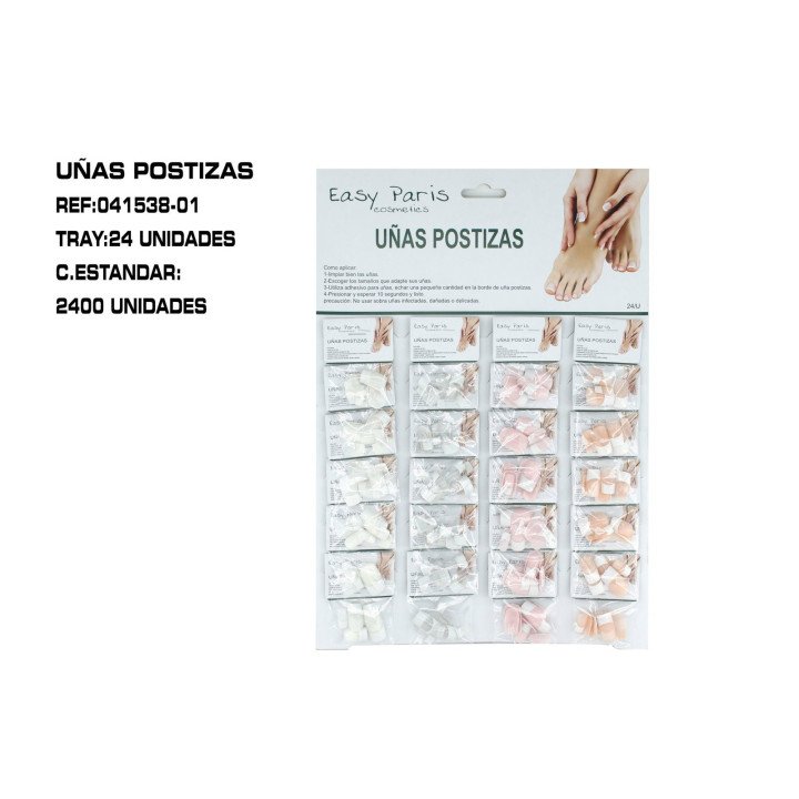 UÑAS POSTIZAS 3 COLORES 24/P