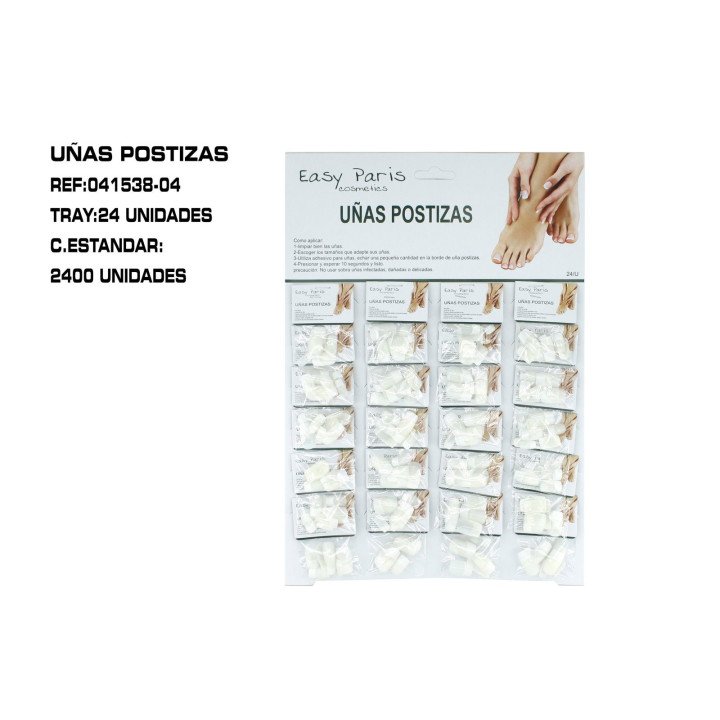 UÑAS POSTIZAS COLOR NATURAL 24/P