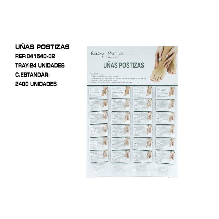 24 UÑAS POSTIZAS INCOLOR 24/P