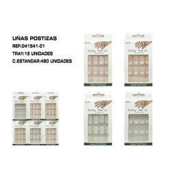 UÑAS POSTIZAS 4 COLORES 12/P