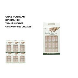 UÑAS POSTIZAS ROSA CLARO 12/P