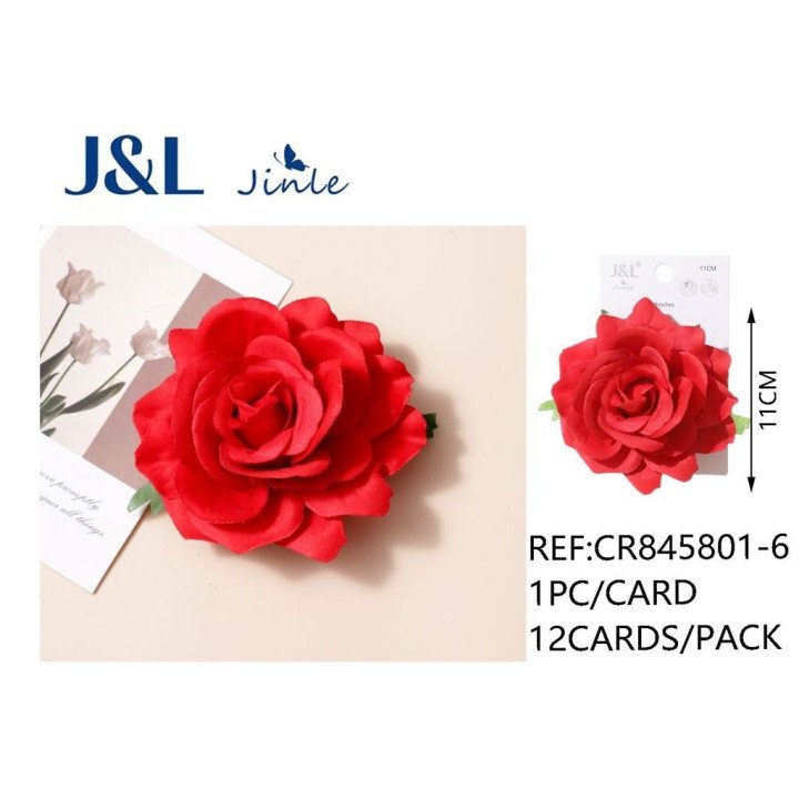 BROCHE/PINZA FLOR 11CM 12/U CR845801-6