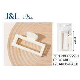 PINZA DE PELO PERLAS 9.5CM 12/U PN837727-1