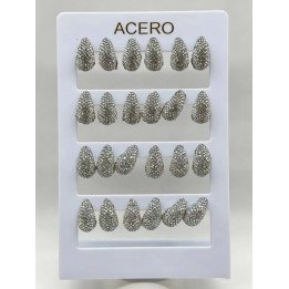 PENDIENTES GOTA DE AGUA ACERO 12/P NS ED101