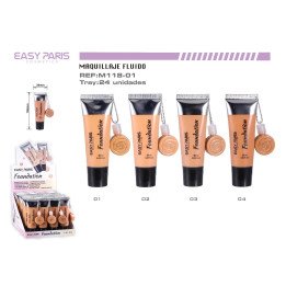 MAQUILLAJE FLUIDO+MINI LLAVERO 24/U