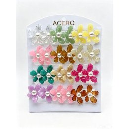PENDIENTES FLOR ACERO 12/P ED105 NS