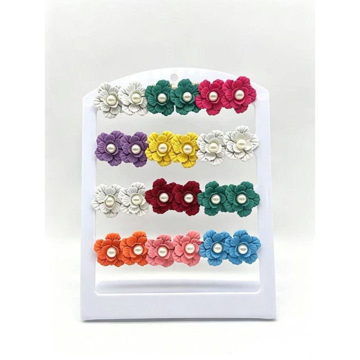PENDIENTES FLOR ACERO 12/P NS